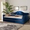 Baxton Studio Perry Blue Velvet Upholstered and Tufted Queen Size Daybed Trundle 156-9452 - alternate 9